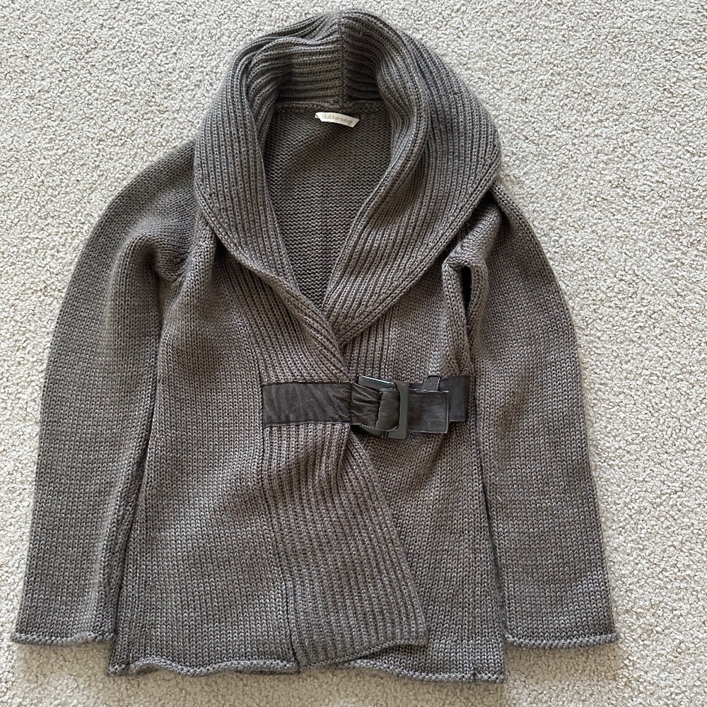 Soft Surroundings Women's Country Weekend Wrap Belted Sweater size M